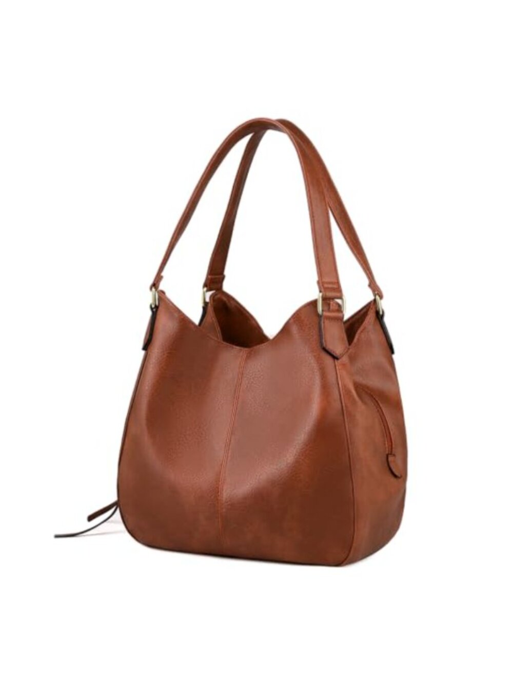 Vegan Leather Hobo Shoulder Bag Multi-Pocket Tote Purse Handbag